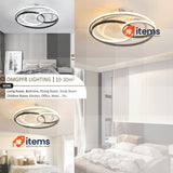 OMGPFR Modern Creative Ceiling Fan with Light and Remote Control Dimmable