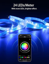 HOVVIDA LED Strip Lights 20M, 2x10M, 24 LEDs/Meter RGB