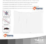 Twillie Set of 2 Waterproof Pillow Protectors 30 x 60 cm Ultra Soft Zip Closure