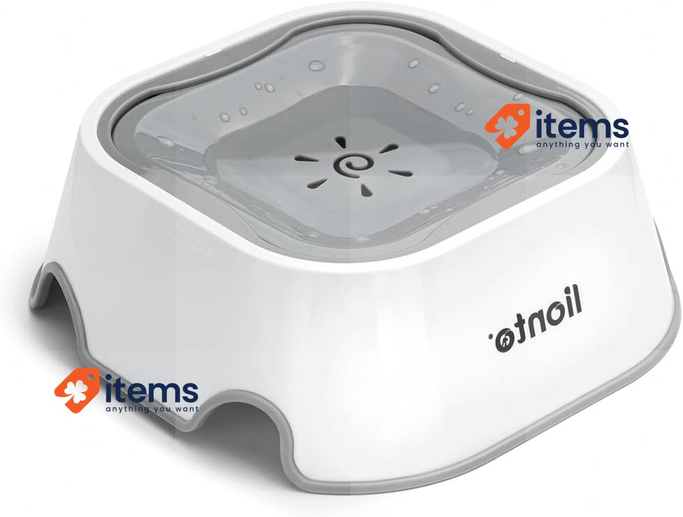 lionto Dog bowl made of food-safe plastic, 1 Liter White