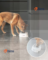 lionto Dog bowl made of food-safe plastic, 1 Liter White