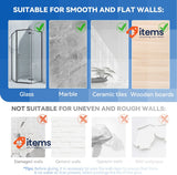 AceMining Shower Caddy, 2 Pack Black Bathroom Shelves, Adhesive Shelf Storage