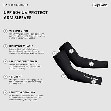 GripGrab UPF 50+ UV-Protection Summer Cycling Arm Sleeves