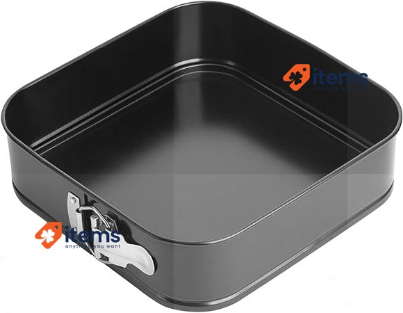 Florina Cake Tin 22 x 22 cm | Backfrom MERINGO with Clip | Non-Stick Coating