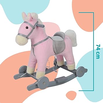 Famosa Softies- Rocking Horse, Pink (760023185)