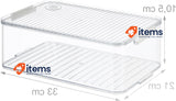 Relaxdays Fridge Organiser Set of 2 Refrigerator Inserts 10.5 x 21 x 33 cm Date
