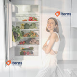 Relaxdays Fridge Organiser Set of 2 Refrigerator Inserts 10.5 x 21 x 33 cm Date