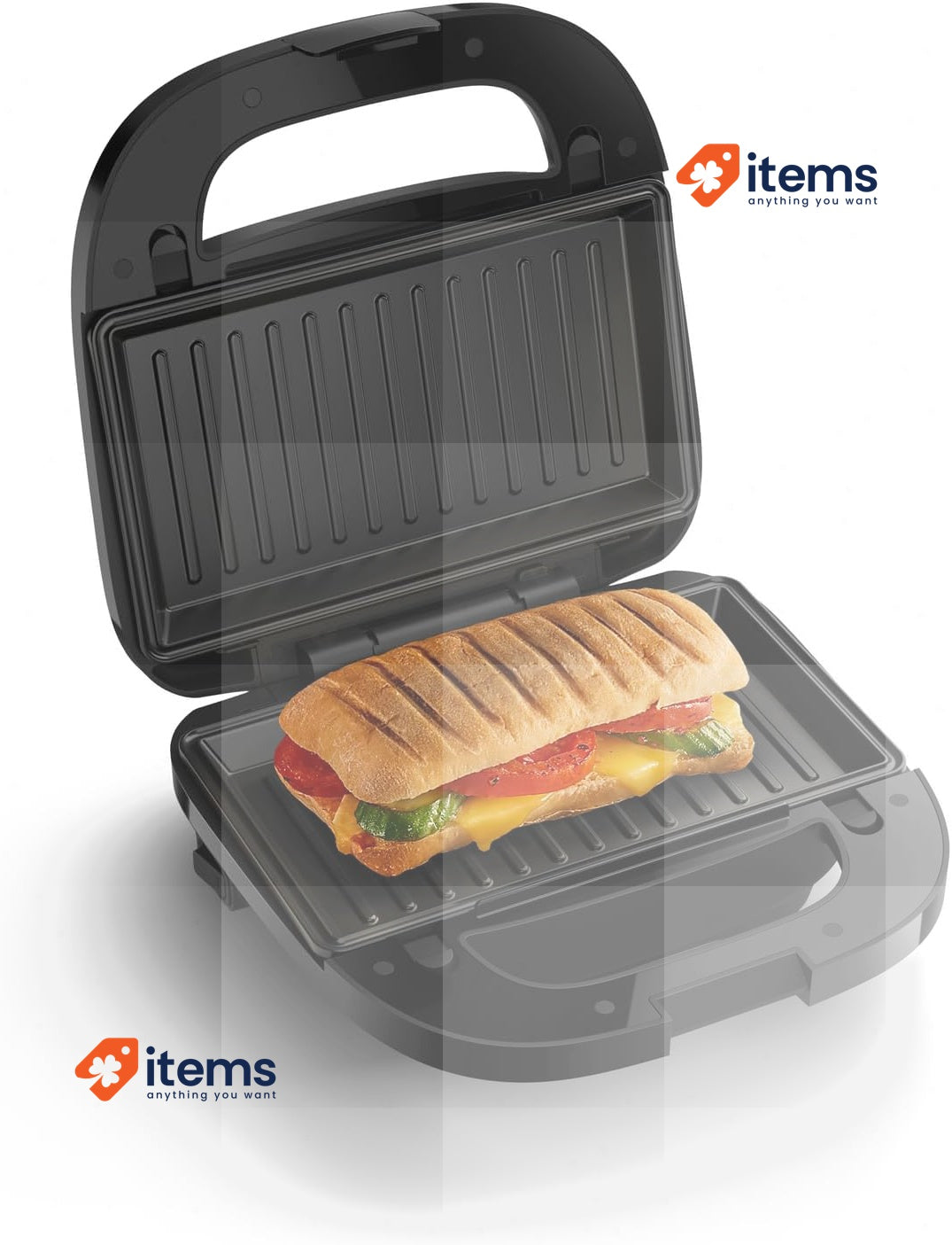 Philips 5000-Series Sandwich Maker, Cut-and-Seal. 750W Power. Black (HD2350/80)