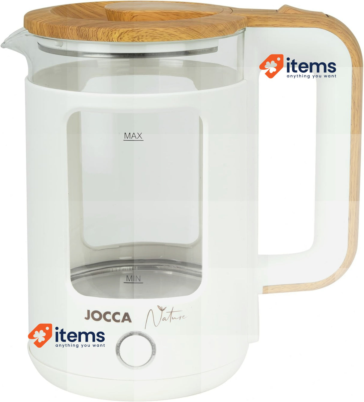 Jocca Electric Glass Kettle 1.8 Litre | 360° Rotating Base Automatic Shut-Off