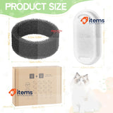 JAMATA Cat Fountain Filters 12+12, 12 Activated Carbon+12 Sponges for 3.2, 2L
