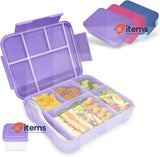 IJIAMY Children's Lunch Box with Compartments, 1300 ml Purple