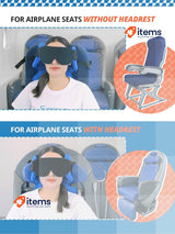 SARISUN Travel Pillow for Airplanes Airplane Pillow + Sleep Eye Mask 360° Black