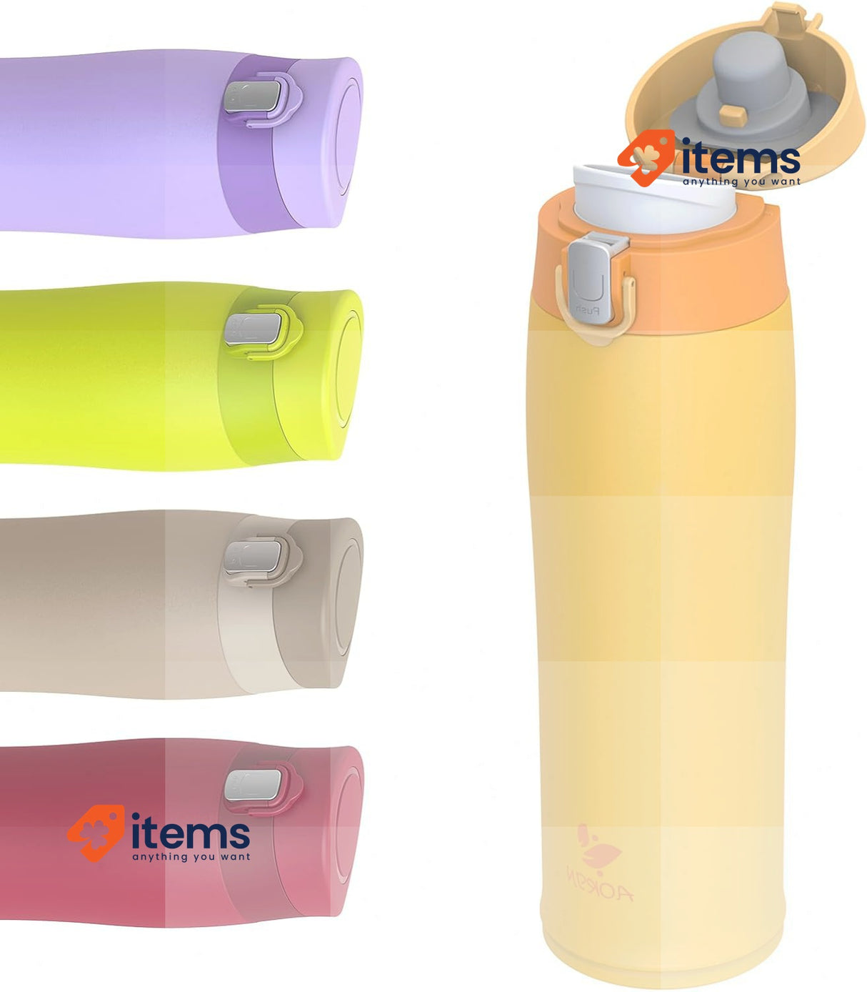 AORIN Stainless Steel Drinking Bottle 18/8-350 ml, Children s Stainless Steel