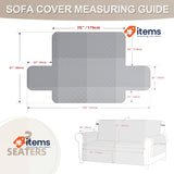 FIGOOO Sofa Covers Water Resistant Sofa Slipcovers 3 Seater, Dark Grey Anti-Slip
