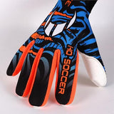 HO Soccer Rage Plus Hazard V2 Blue Goalkeeper Gloves, Unisex, Blue/Orange