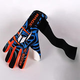 HO Soccer Rage Plus Hazard V2 Blue Goalkeeper Gloves, Unisex, Blue/Orange