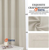 Ystyle Blackout Curtains, Set of 2 Thermal Curtain w/Eyelets, 140x240 cm, Beige