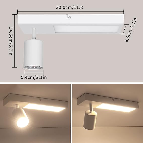 LAMOTERN LED Lamp LED Fabric 1 Light GU10 15W White Warm