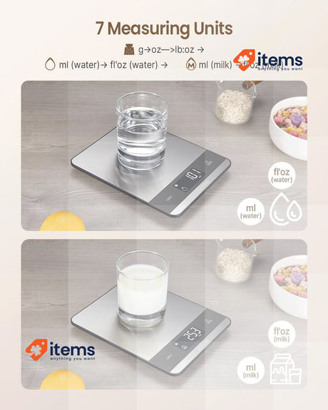 RENPHO Kitchen Scales with 7 Units, High-Precision Digital Food Scales