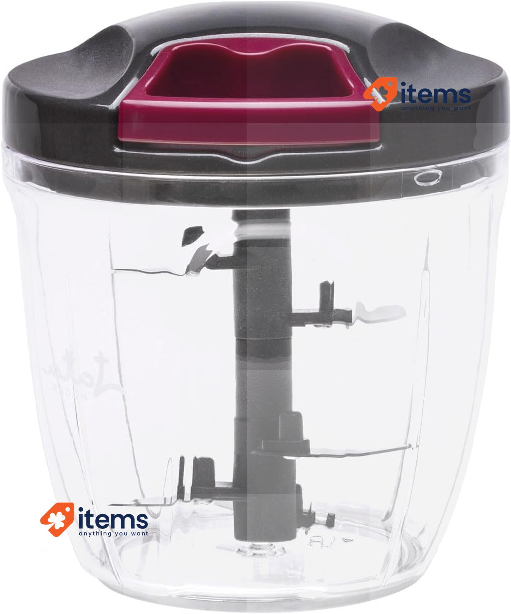 Jata HMAQ4506 Manual Chopper with Rope, Stainless Steel, Grey