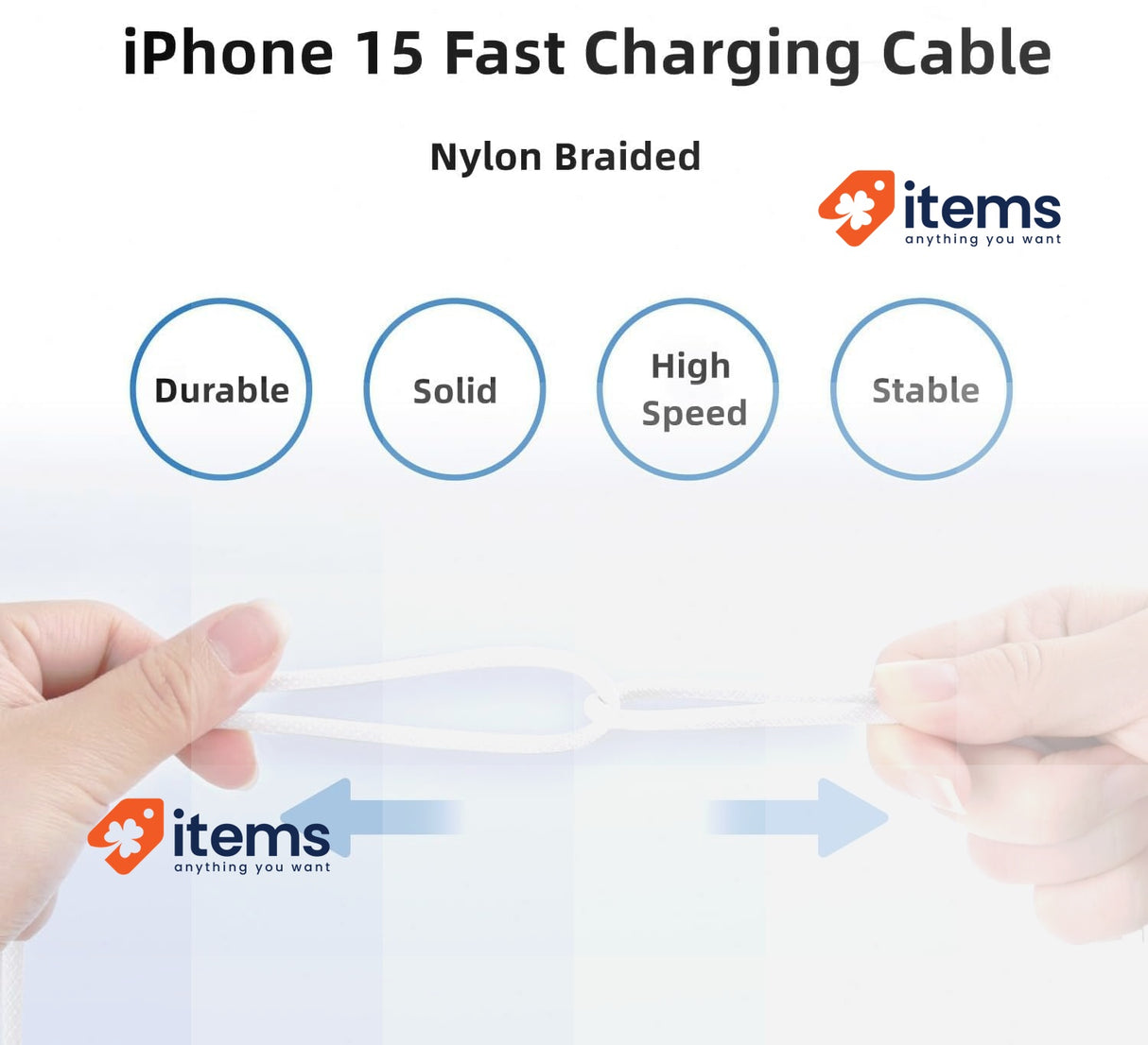 Jeenek 2M USB C to USB C Cable [MFi Certified] 2 Pack iPhone 15 Fast Charge 60W