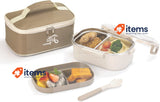 Lille Home 920ml Bento Lunch Box, Stainless Steel 2-Compartment LunchBox Adult