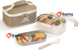 Lille Home 920ml Bento Lunch Box, Stainless Steel 2-Compartment LunchBox Adult
