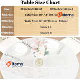 IBEQUEM Clear Round Fitted Vinyl Tablecloth with Elastic Edge Clear 60 Pcs Heavy