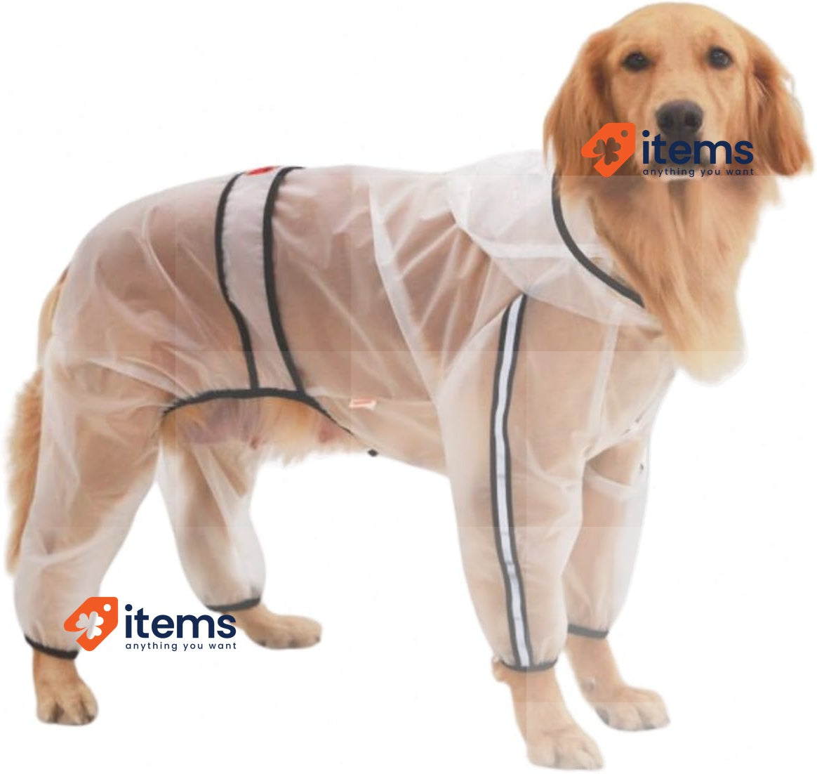 BT Bear Dog Raincoat with Legs,Transparent Four-legs 6XL