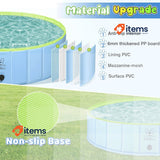 KHOLEZ Dog Paddling Pool, Foldable Pet Swimming Pool, 120 x 30 cm Upgraded Bath