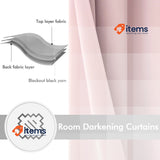 MIULEE Curtain for Children s Room Girls Set of 2, 245 x 140 cm, Light Pink 96