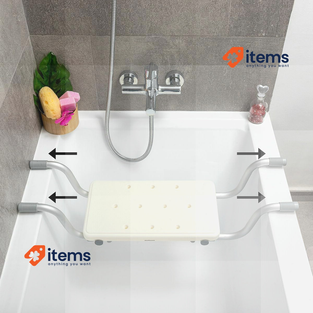 InnovaGoods Non-Slip Bath Seat 2-in-1, White Seburett <p>?【ERGONOMIC DESIGN】Our