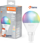LEDVANCE Smart+ Matter LED lamp, Compatible with Google, Alexa , 4.9W, E14 Base