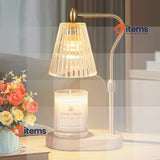 Loowoko Candle Warmer Lamp with 2 Bulbs, Timer and Dimmer, Adjustable Height