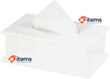 Relaxdays Box, Cosmetic Tissue Holder, with Lid, Grey/White, 9.5x27x16cm 16 cm