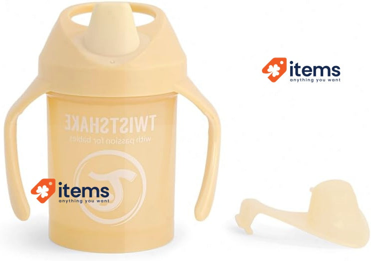 Twistshake Leak-Proof Mini Baby Sippy Cup, 230 ml, Caramel Beige