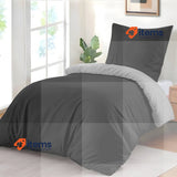 Dreamzie - Duvet cover 200x220 cm with 2 pillowcases 80x80 cm - Black/Dark grey