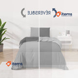 Dreamzie - Duvet cover 200x220 cm with 2 pillowcases 80x80 cm - Black/Dark grey