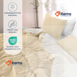 Dreamzie Bed Linen Set 155 x 220 cm with 2 Pillowcases 80 x 80 cm Beige/Sand