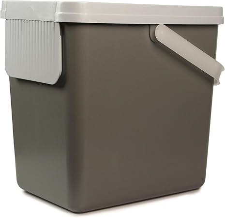 Snips Set of 3 Recycling Bins for Separate Waste Collection 3 x 25 liters Grey