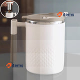 Xfeyaqlo Thermal Herbal Tea 450 ml Coffee Thermal Mug with Handle Beige
