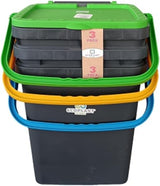 Ecoplast | Set of 3 Bins for Separate Waste Collection 35 Lt Yellow/Green/Blue