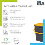 Ecoplast | Set of 3 Bins for Separate Waste Collection 35 Lt Yellow/Green/Blue