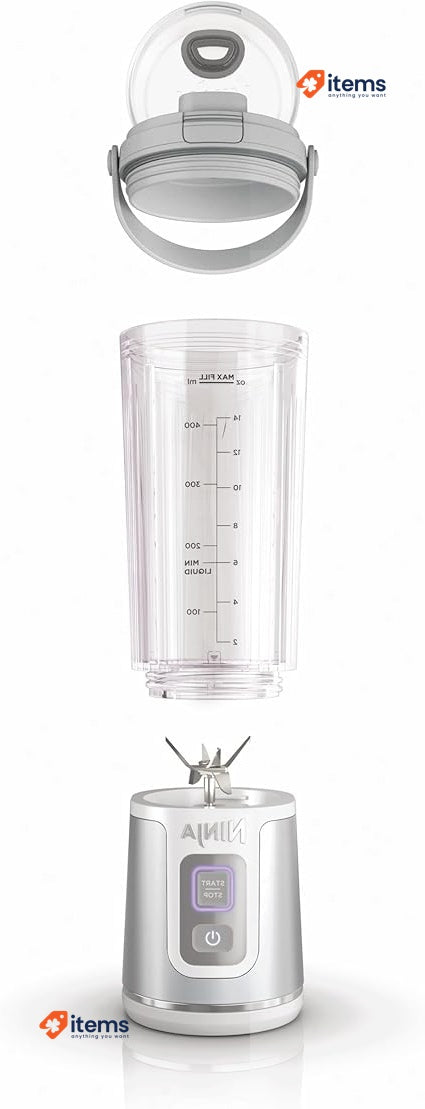 Ninja Blast Blender Portable, 530 ml, Leak-Resistant White, BC151EUWH