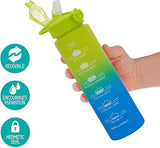 LEGAMI Motivational Water Bottle 1L - Love Yourself Water Bottle with Schedules