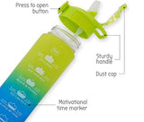 LEGAMI Motivational Water Bottle 1L - Love Yourself Water Bottle with Schedules