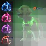 PcEoTllar Light Up Dog Harness Reflective LED Rechargeable, Waterproof Small