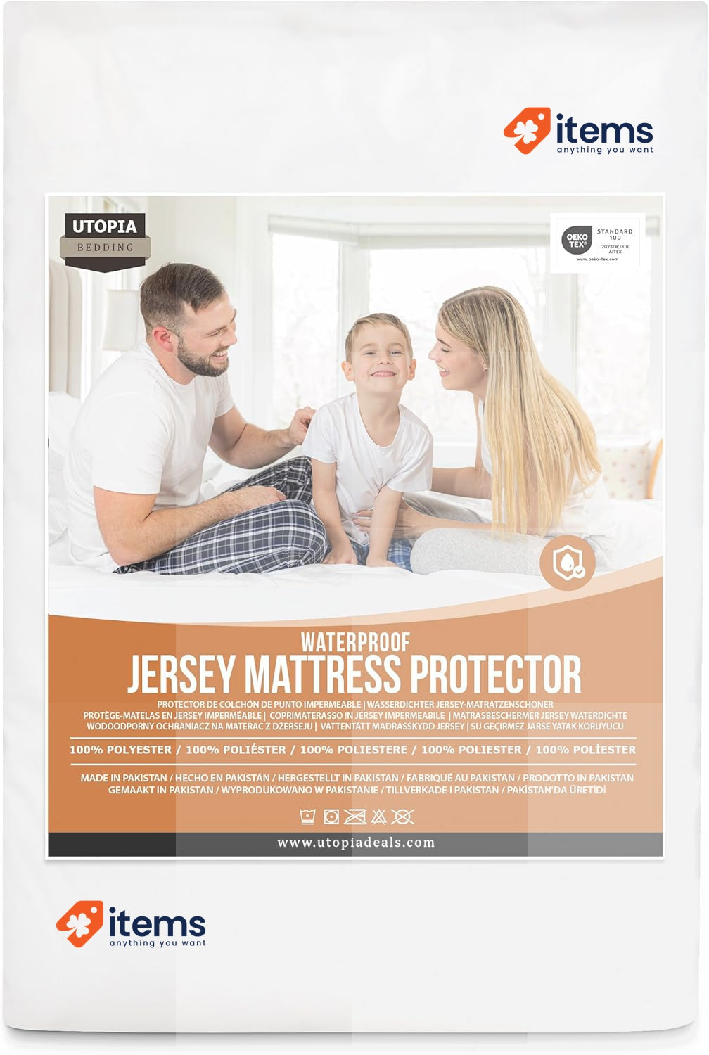 Utopia Bedding Waterproof Mattress Protector 150x200cm for Mattress up to 30cm