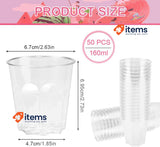 REFORUNG Pack of 50 Plastic Cocktail Cups 160 ml Transparent