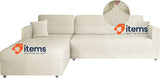 Ystyle Sofa Cover With Left Right Peninsula, Sofa Cover in L Shape, Beige Corner
